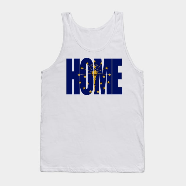 Indiana Home - State Flag Tank Top by DonDota